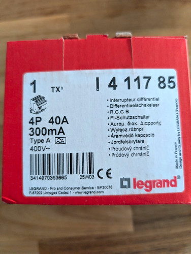 Legrand rcd 4 polig - fi/rcd, 4-polig